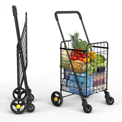 top-tier Our Modern Space Shopping Cart & 360° Swivel Wheels Set
