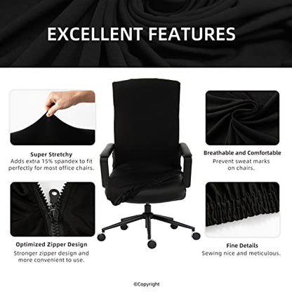 Modern Water Resistant Stretch Computer Office Chair Cover with for Daily Use