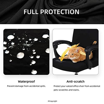 Modern Water Resistant Stretch Computer Office Chair Cover with for Daily Use