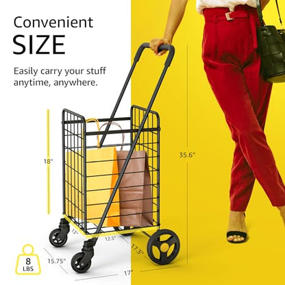 top-tier Our Modern Space Shopping Cart & 360° Swivel Wheels Set